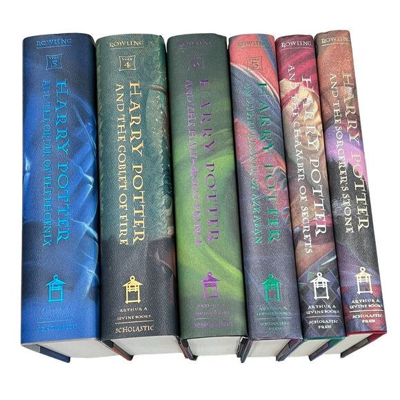 Harry Potter Hardcover Book Set 1-6 By J.K. Rowling Scholastic Edition - Picture 1 of 16